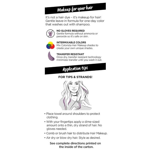 L'oreal Paris Hair Color Colorista Makeup 1-day for Blondes, Lilac500 - Picture 2 of 9